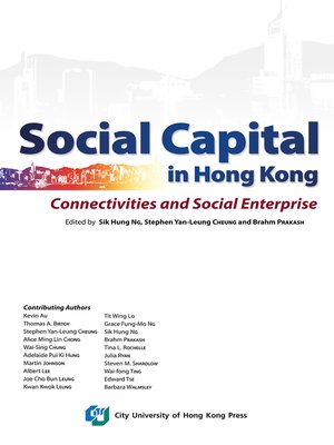 cover image of Social Capital in Hong Kong-Connectivities and Social Enterprise